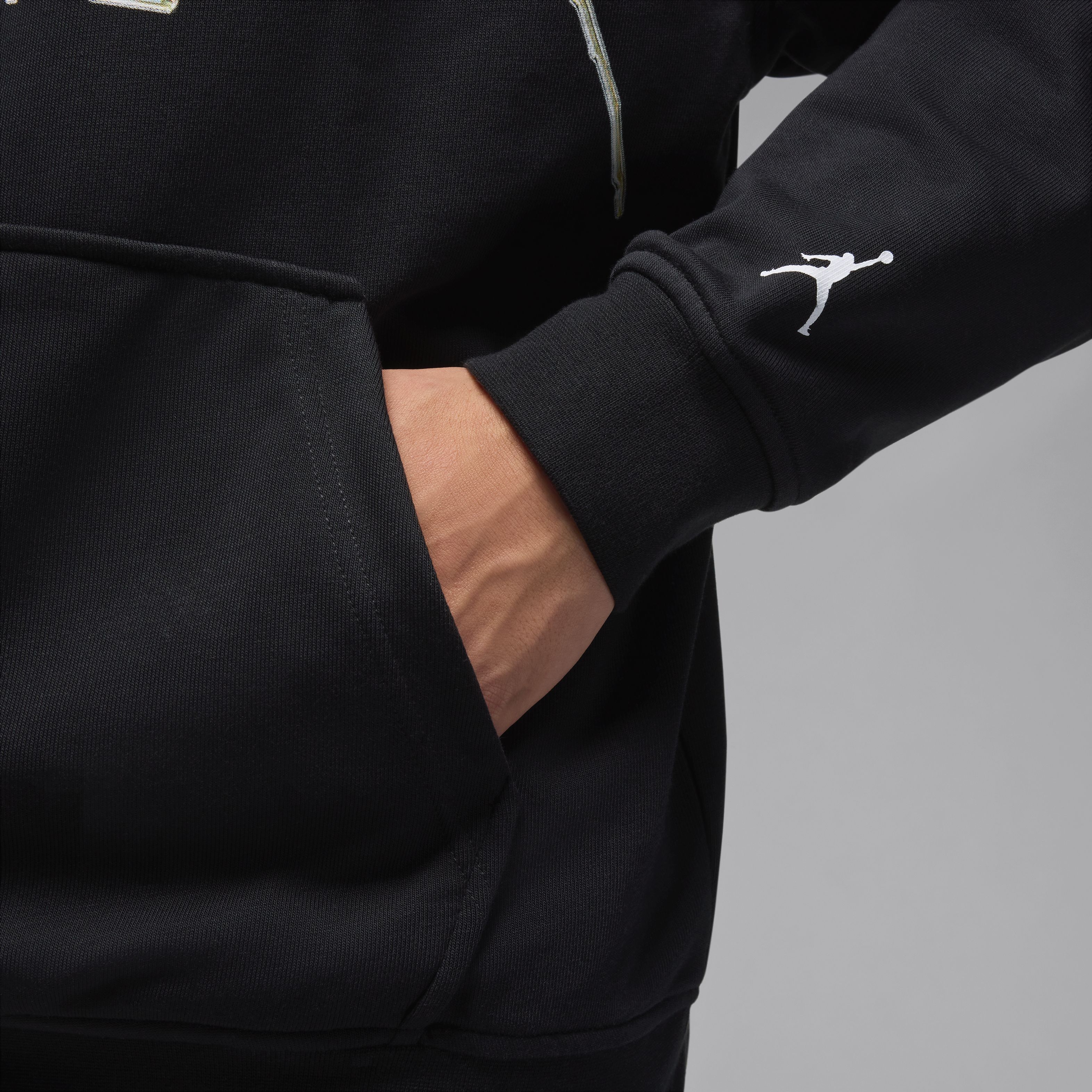 Nike M J Df Sprt Csvr Gfx Flc Po Hoodie blanco de hombre lifestyle