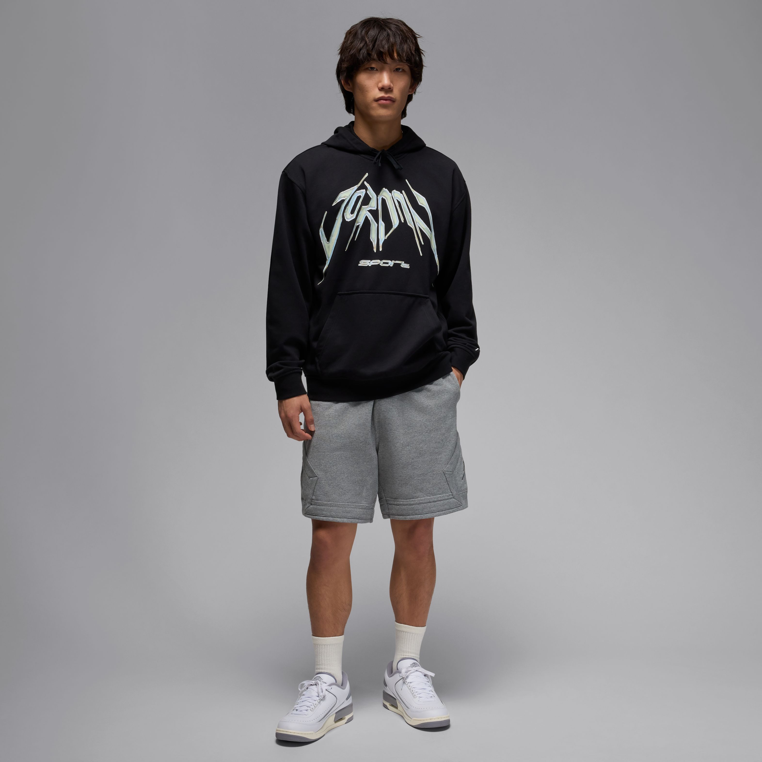Nike M J Df Sprt Csvr Gfx Flc Po Hoodie blanco de hombre lifestyle