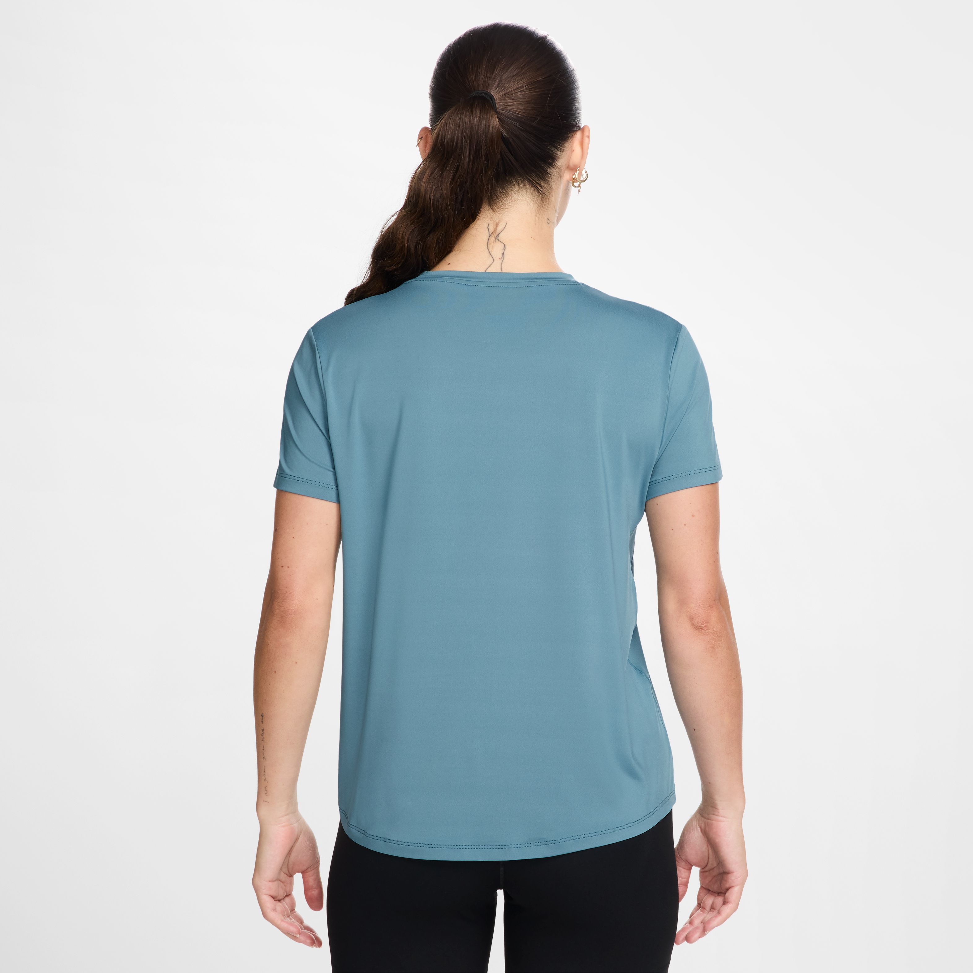 Nike W Nk One Classic Df Ss Top Camiseta Manga Corta azul de mujer para entrenamiento