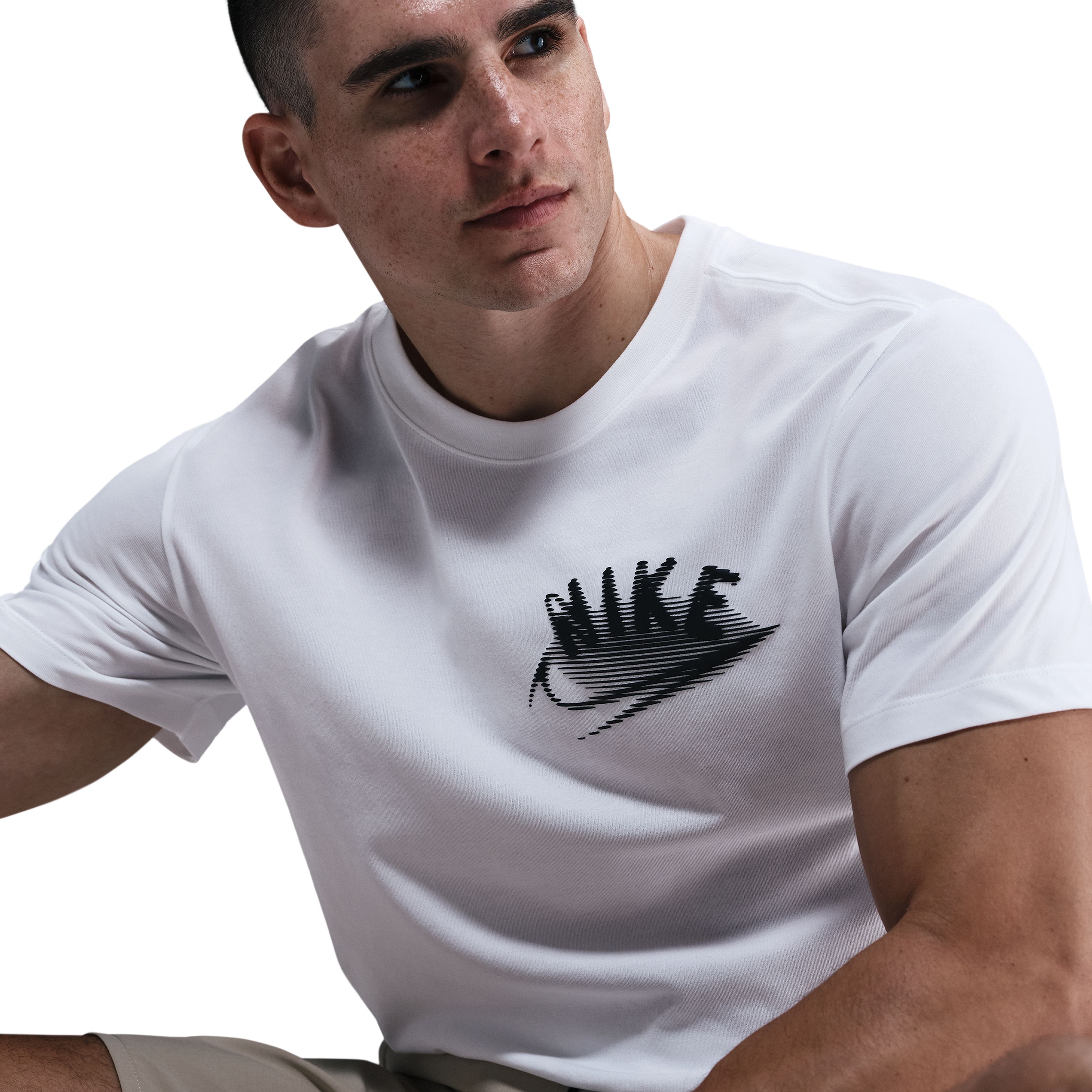 Nike M Nk Df Tee Brand Read Camiseta Manga Corta blanco de hombre para entrenamiento