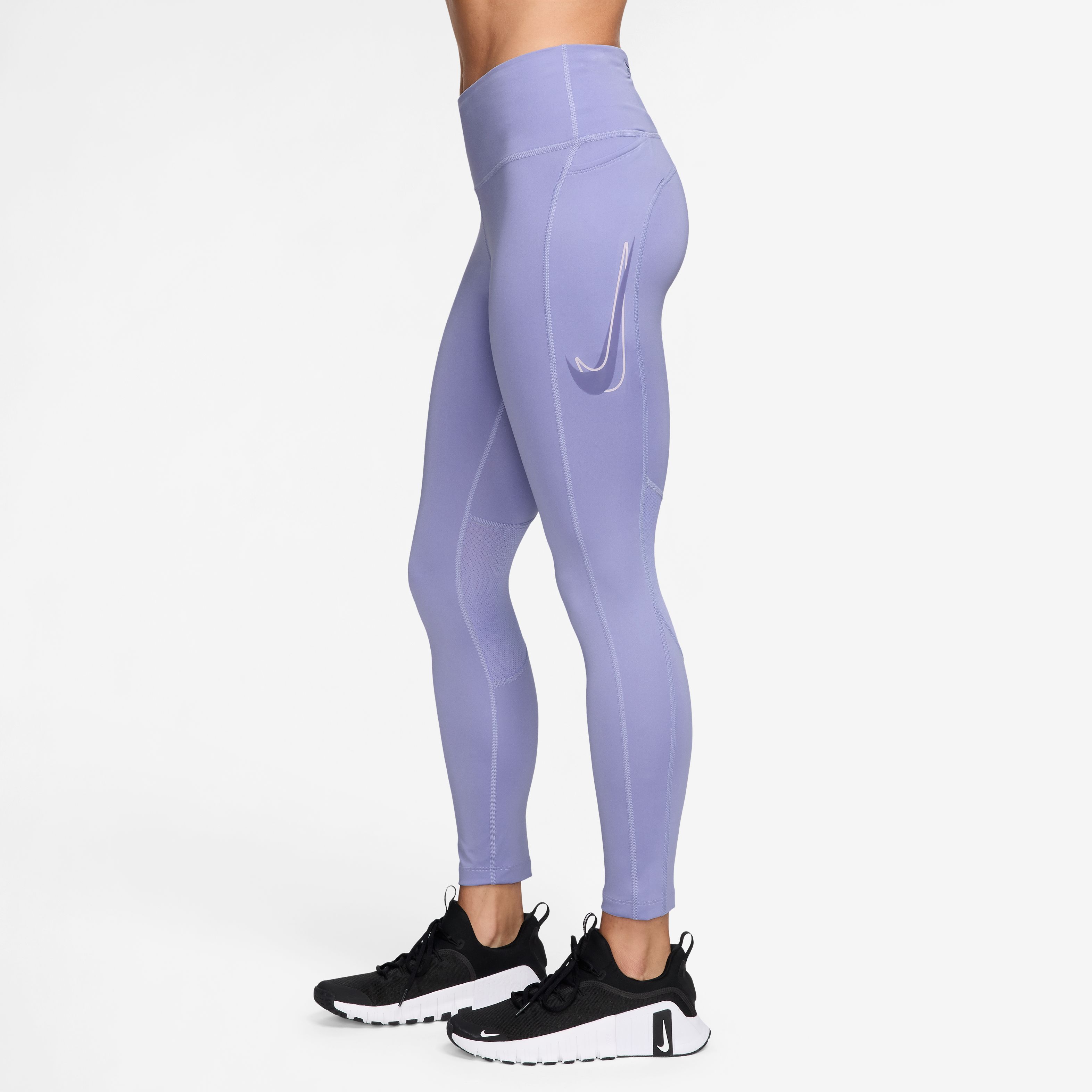 Nike W Nk Fast Df Mr 7/8 Tgt Sw Licra morado de mujer para correr