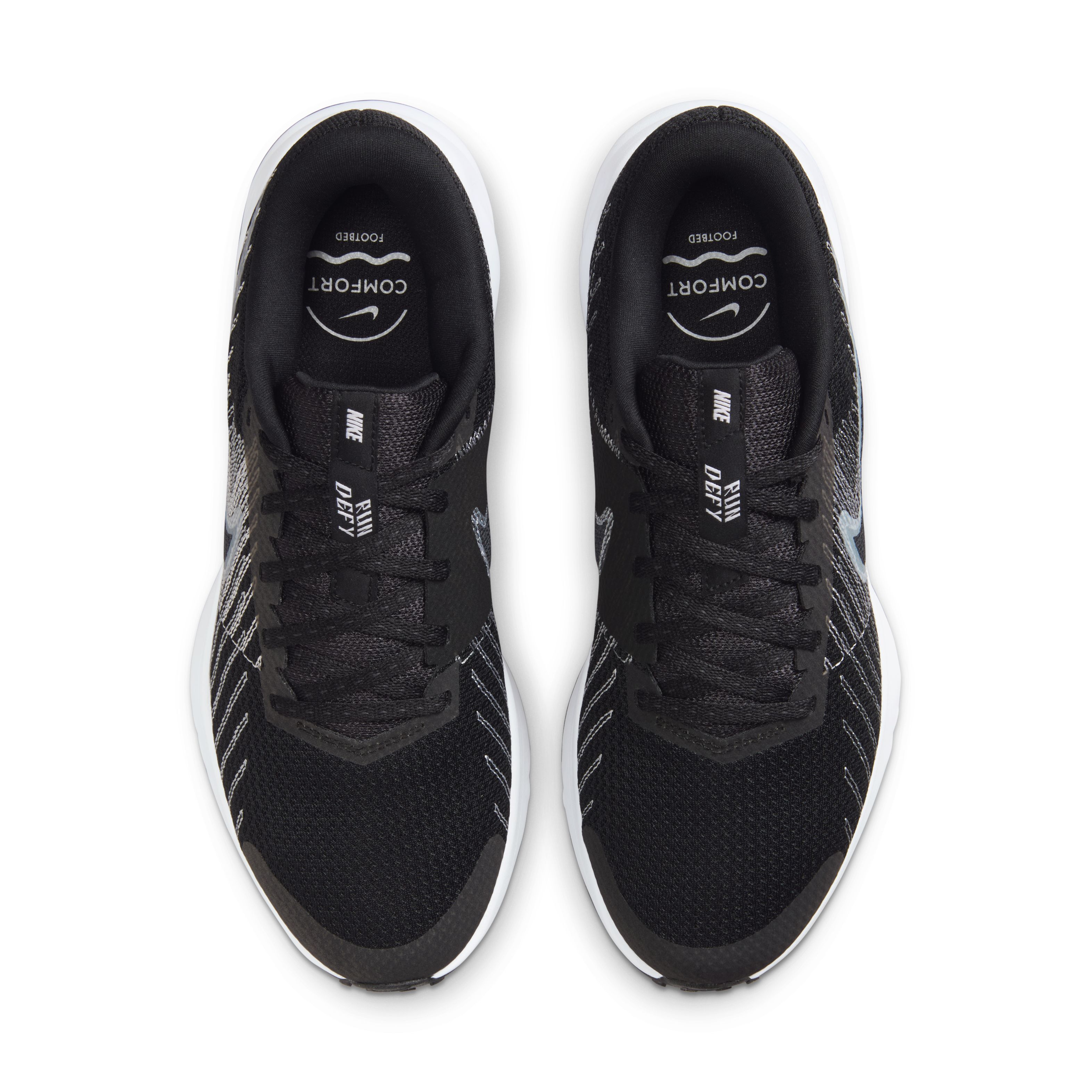 Nike W Nike Run Defy Tenis negro de mujer para correr