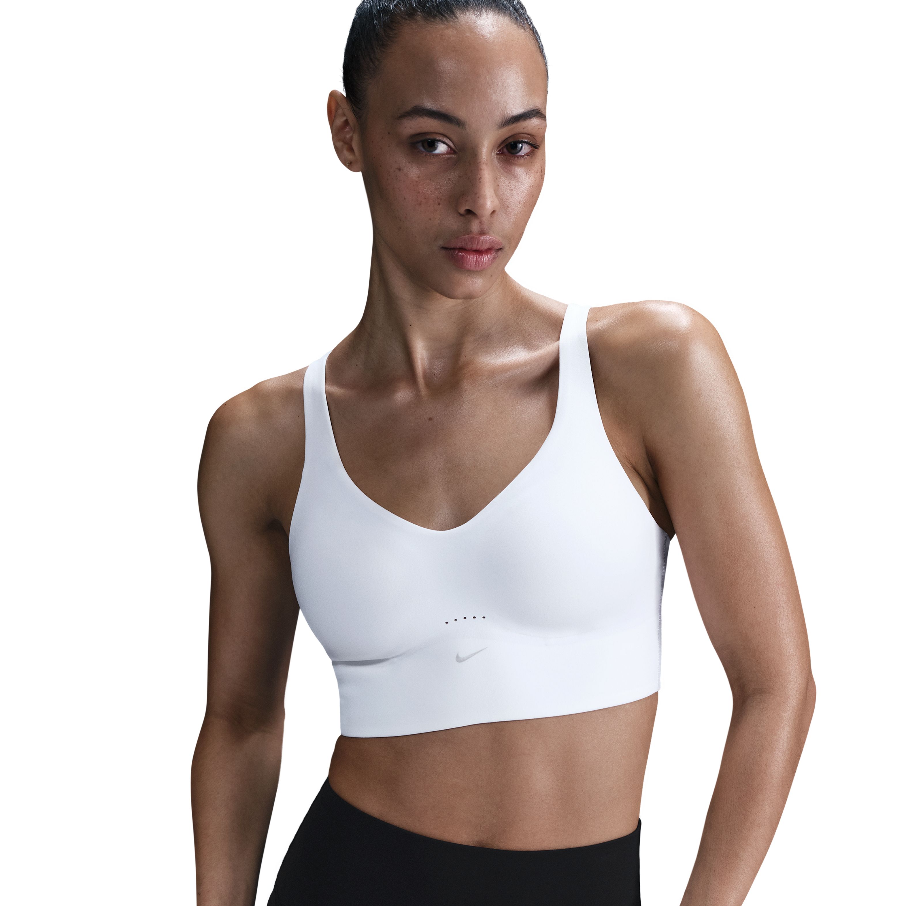 Nike W Nk Alate Ll Ms Bra Top blanco de mujer para entrenamiento