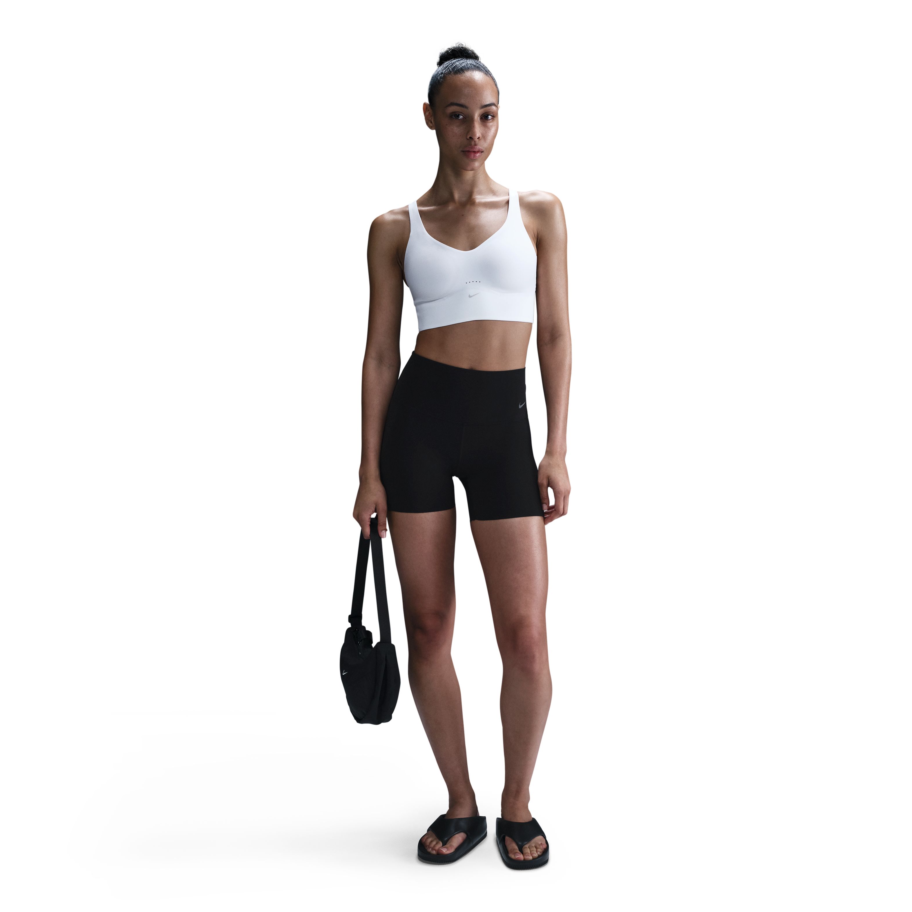 Nike W Nk Alate Ll Ms Bra Top blanco de mujer para entrenamiento