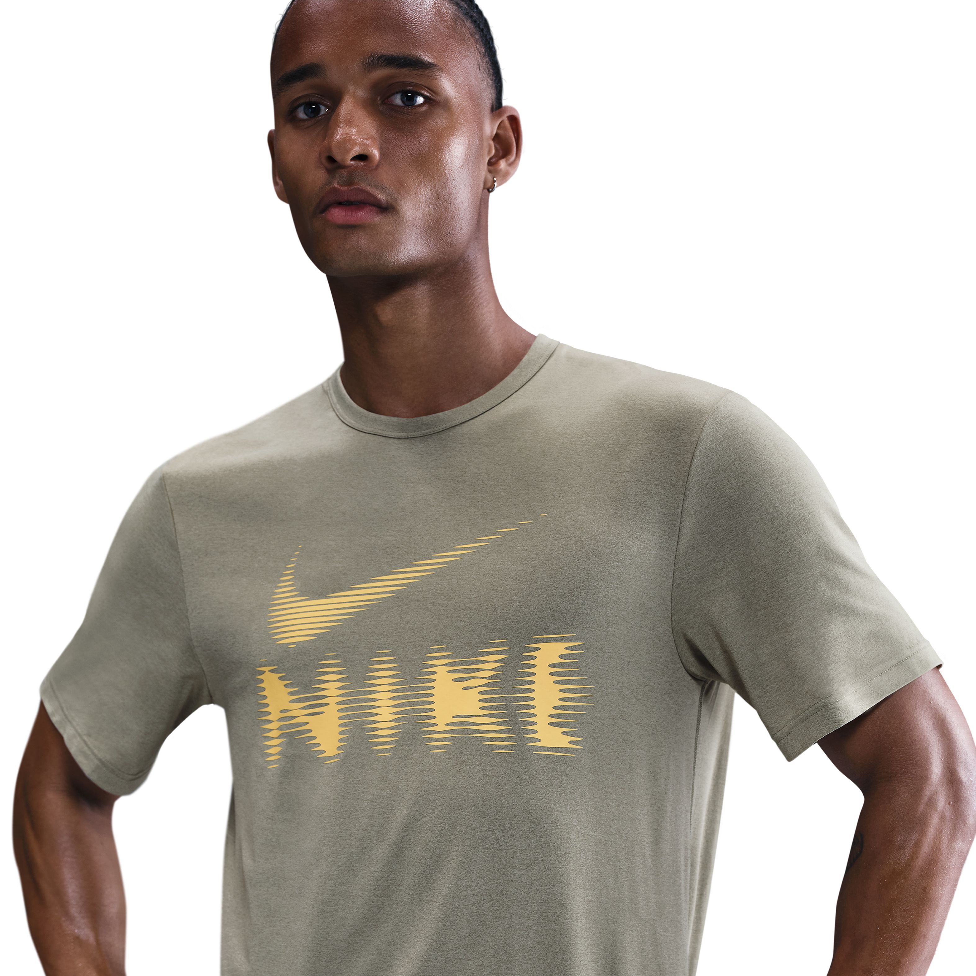 Nike M Nk Df Uv Hyverse Gfx Ss Camiseta Manga Corta verde de hombre para entrenamiento