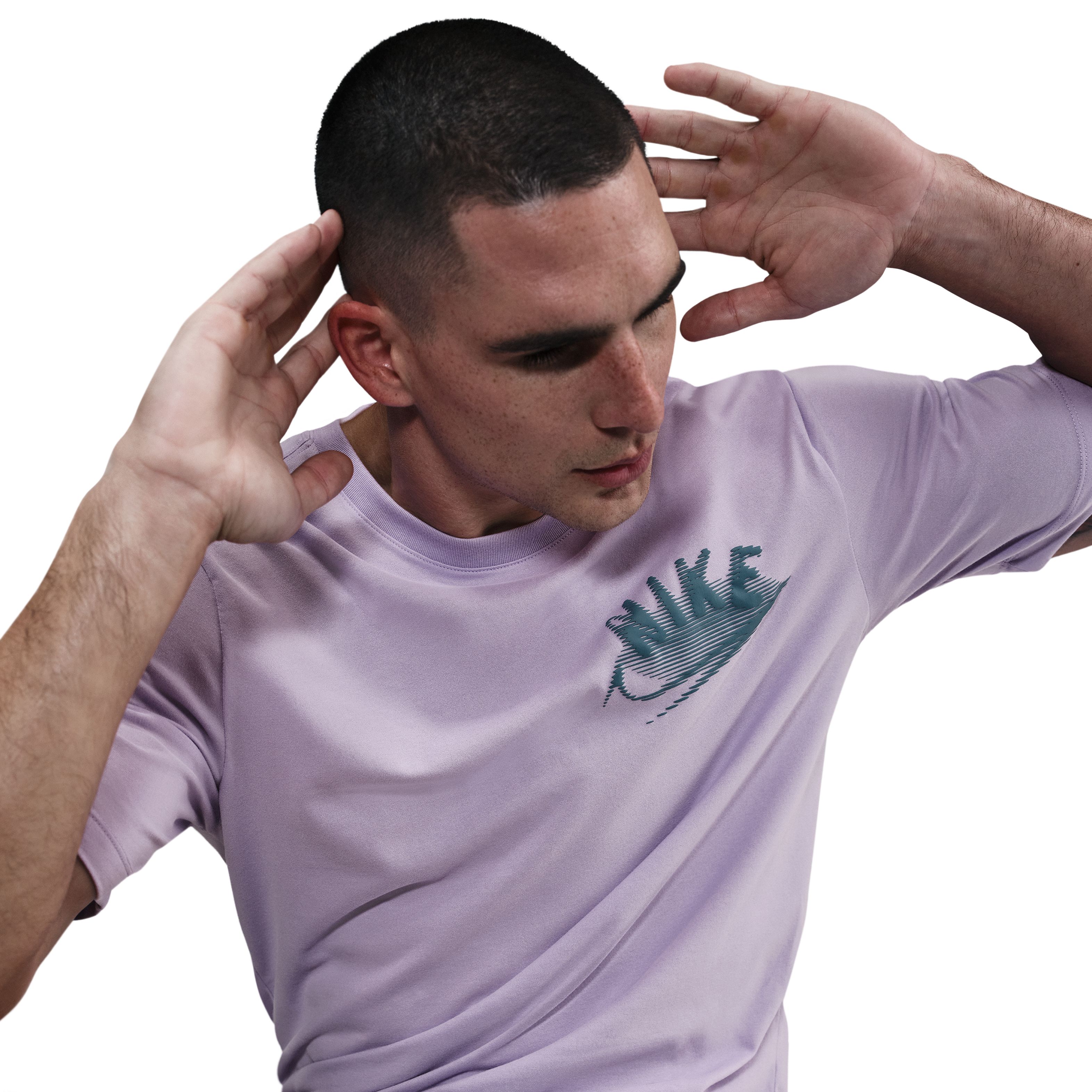 Nike M Nk Df Tee Brand Read Camiseta Manga Corta morado de hombre para entrenamiento