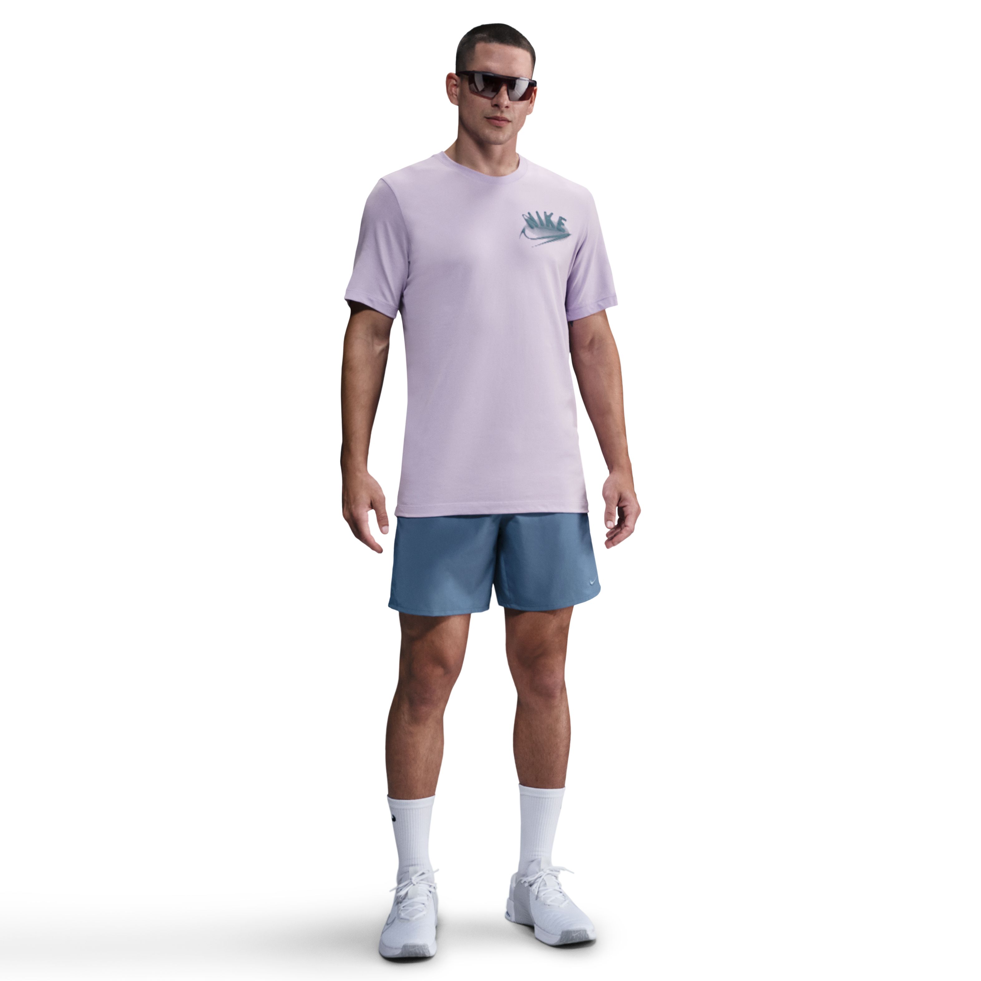 Nike M Nk Df Tee Brand Read Camiseta Manga Corta morado de hombre para entrenamiento