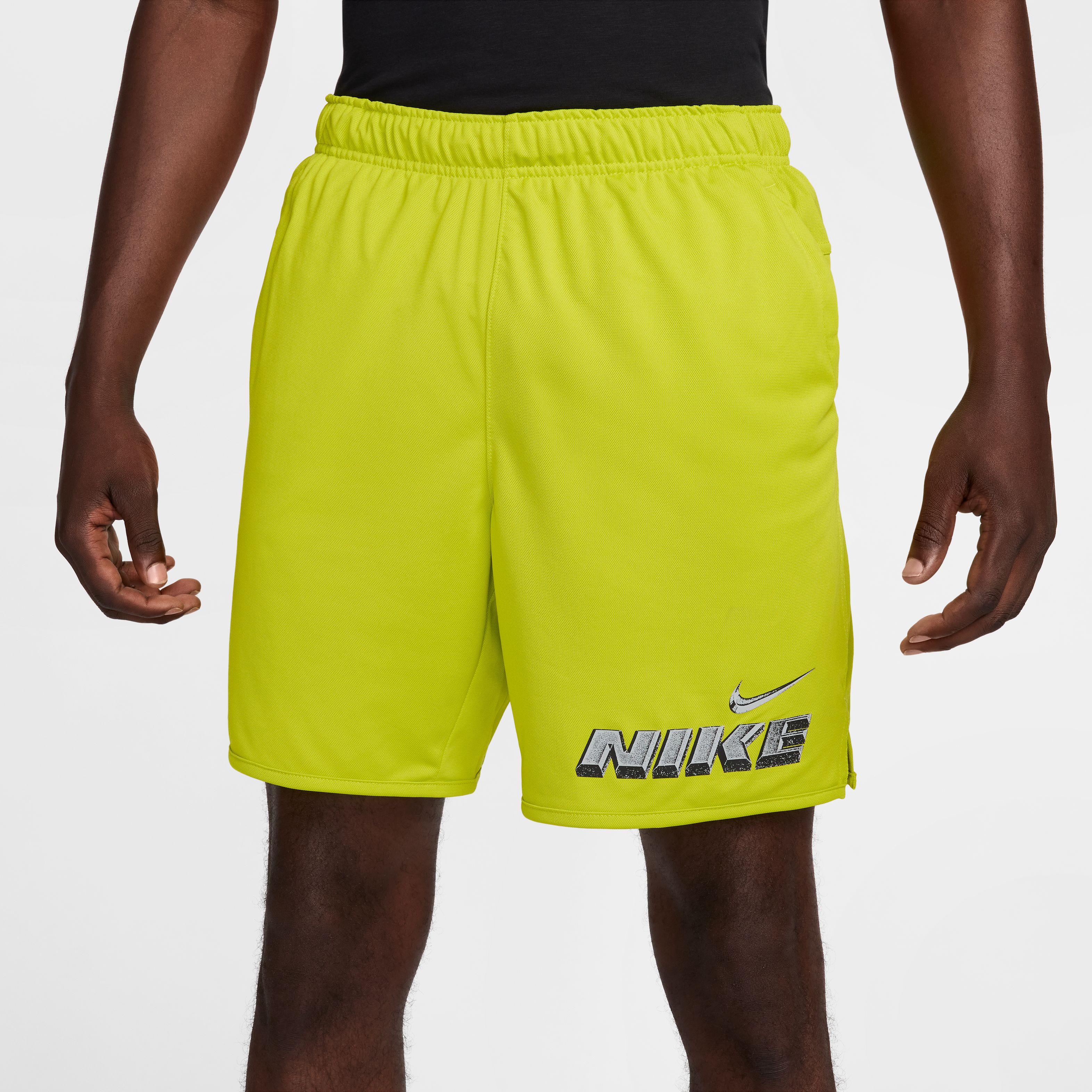 Nike M Nk Df Totality Gfx Short 7Ul Pantaloneta verde de hombre para entrenamiento