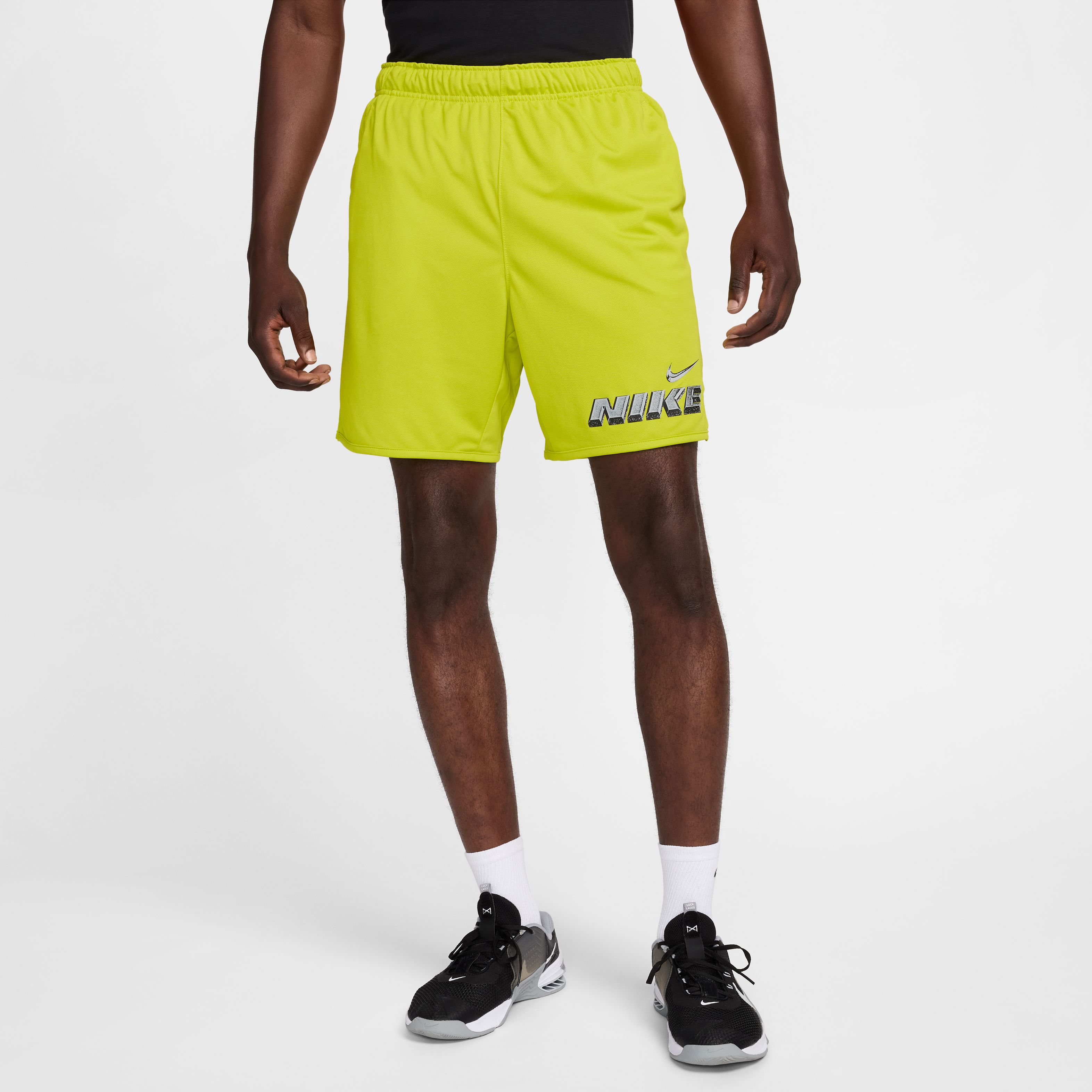Nike M Nk Df Totality Gfx Short 7Ul Pantaloneta verde de hombre para entrenamiento