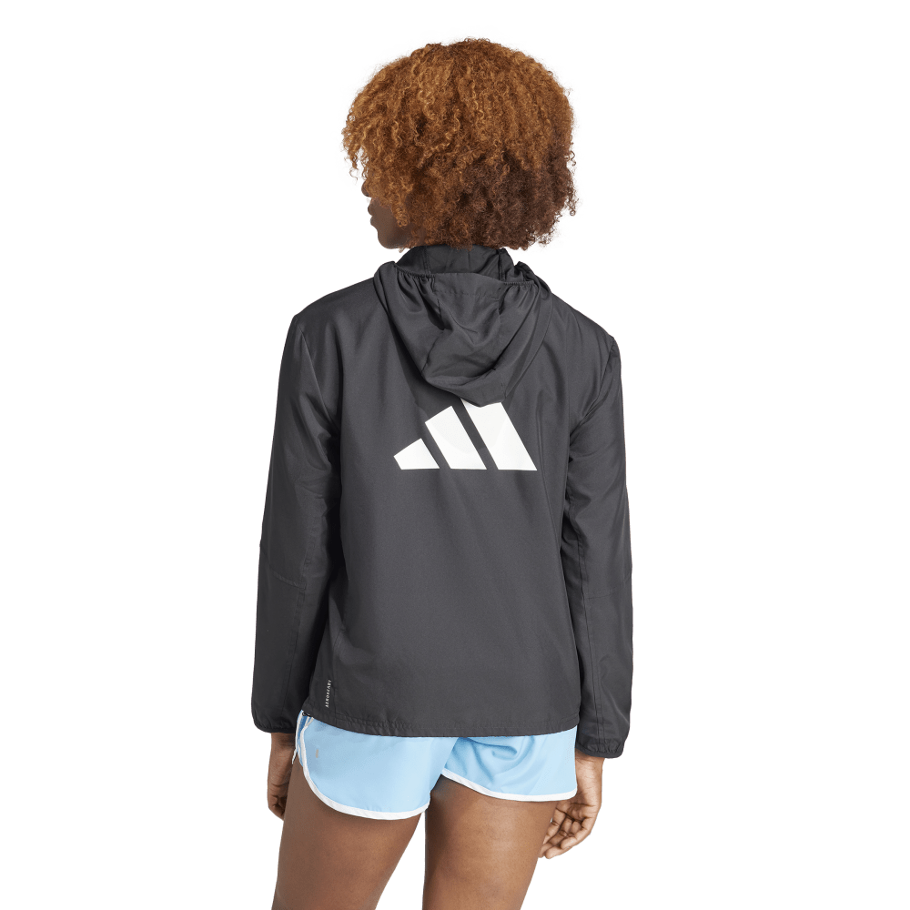 adidas run it jacket chaqueta negro de mujer para correr