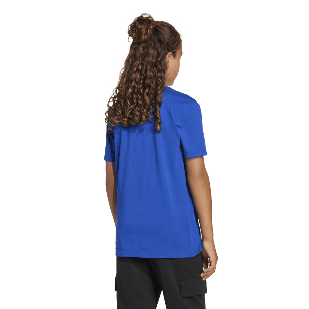 Adidas J Lin Tee 160 Camiseta Manga Corta azul de niño lifestyle