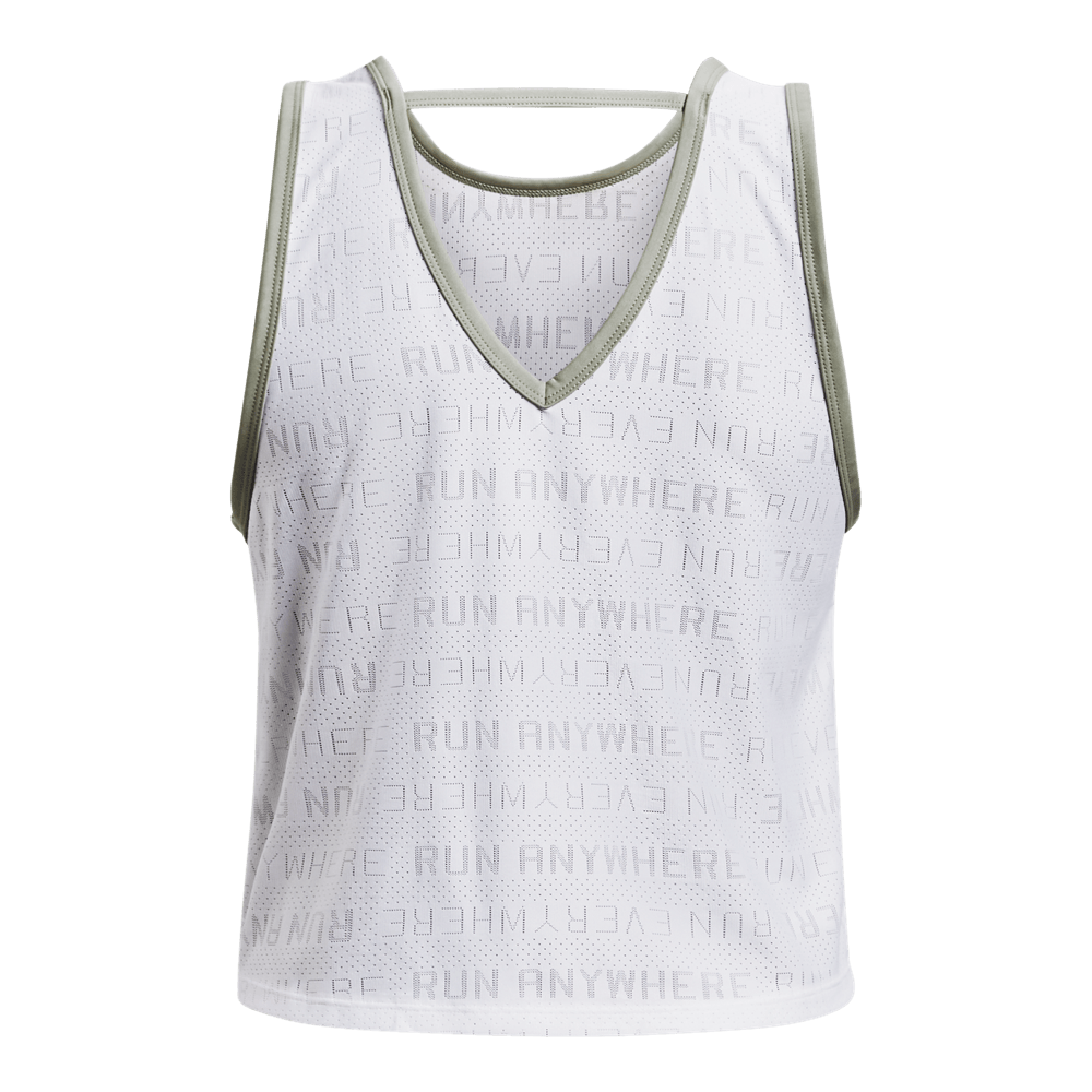 UA  Anywhere Tank Camiseta Manga Sisa blanco de mujer para correr