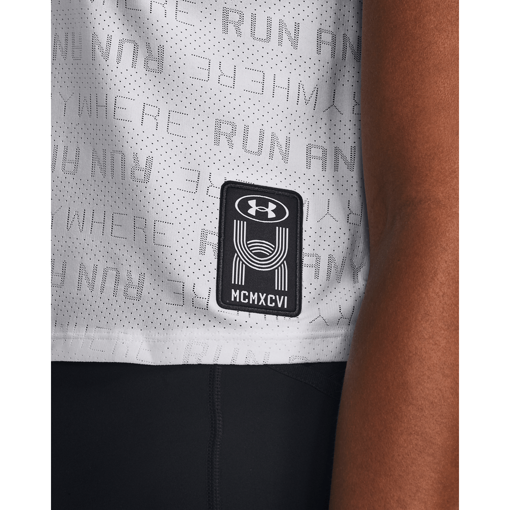 UA  Anywhere Tank Camiseta Manga Sisa blanco de mujer para correr
