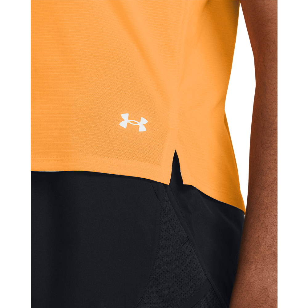 UA Streaker Ss Camiseta Manga Corta naranja de mujer para correr