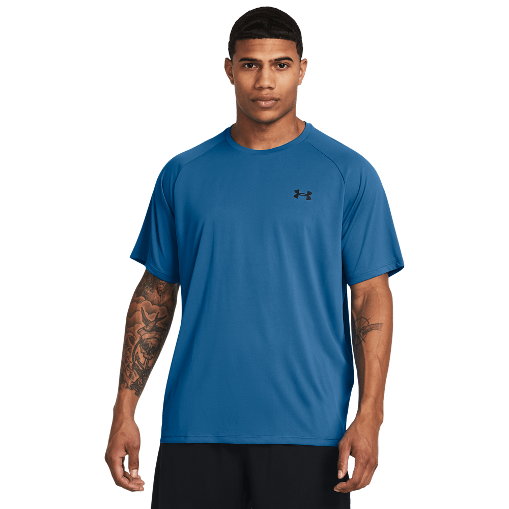 UA Tech 2.0 Ss Tee Camiseta Manga Corta azul de hombre para entrenamiento
