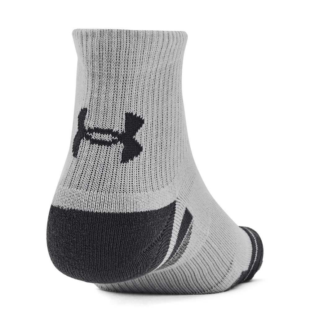 UA Performance Tech 3Pk Qtr Medias gris unisex para entrenamiento