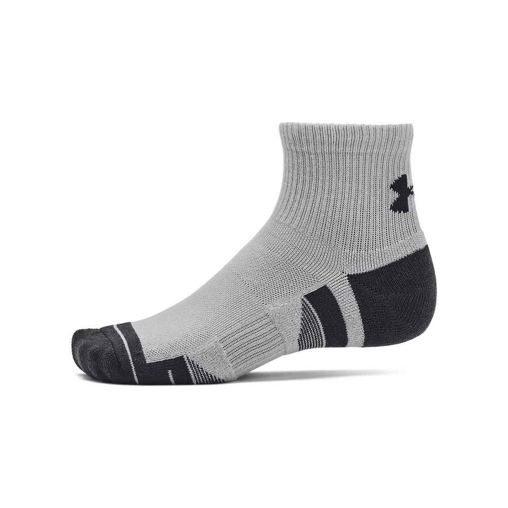 UA Performance Tech 3Pk Qtr Medias gris unisex para entrenamiento