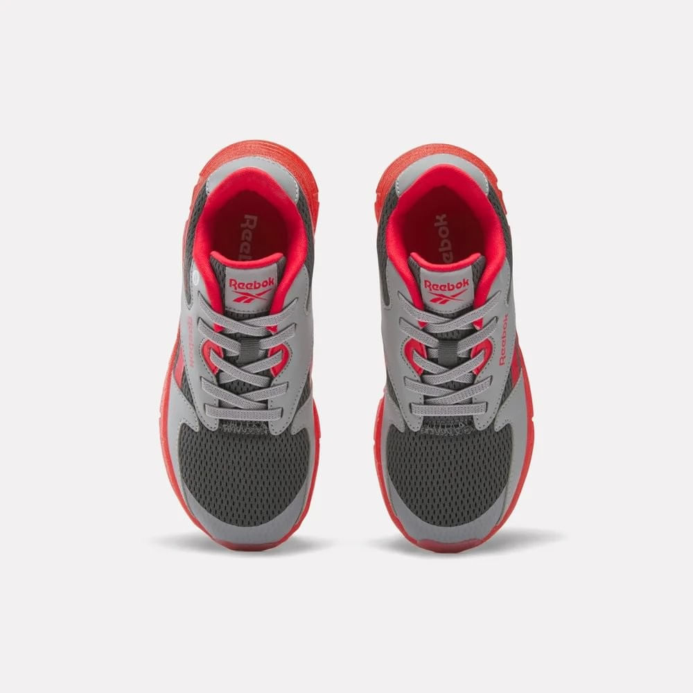 Reebok Zig N Glow 2 Elastic Lace Tenis gris de niño para correr