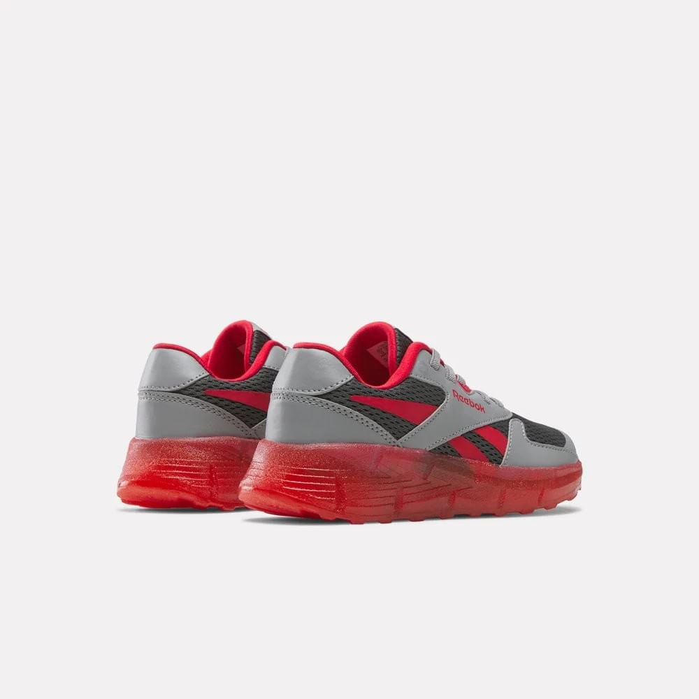 Reebok Zig N Glow 2 Elastic Lace Tenis gris de niño para correr