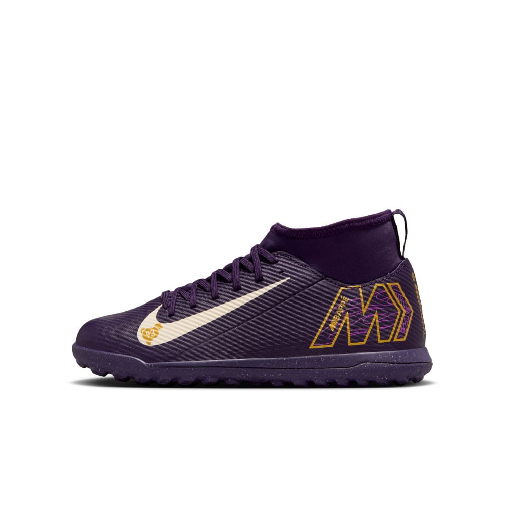 Nike Jr Superfly 10 Club Kylian Mbappé Tf Guayos morado de niño para futbol