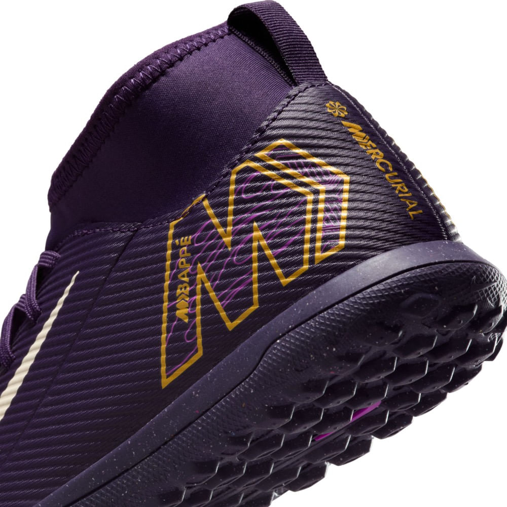 Nike Jr Superfly 10 Club Kylian Mbappé Tf Guayos morado de niño para futbol