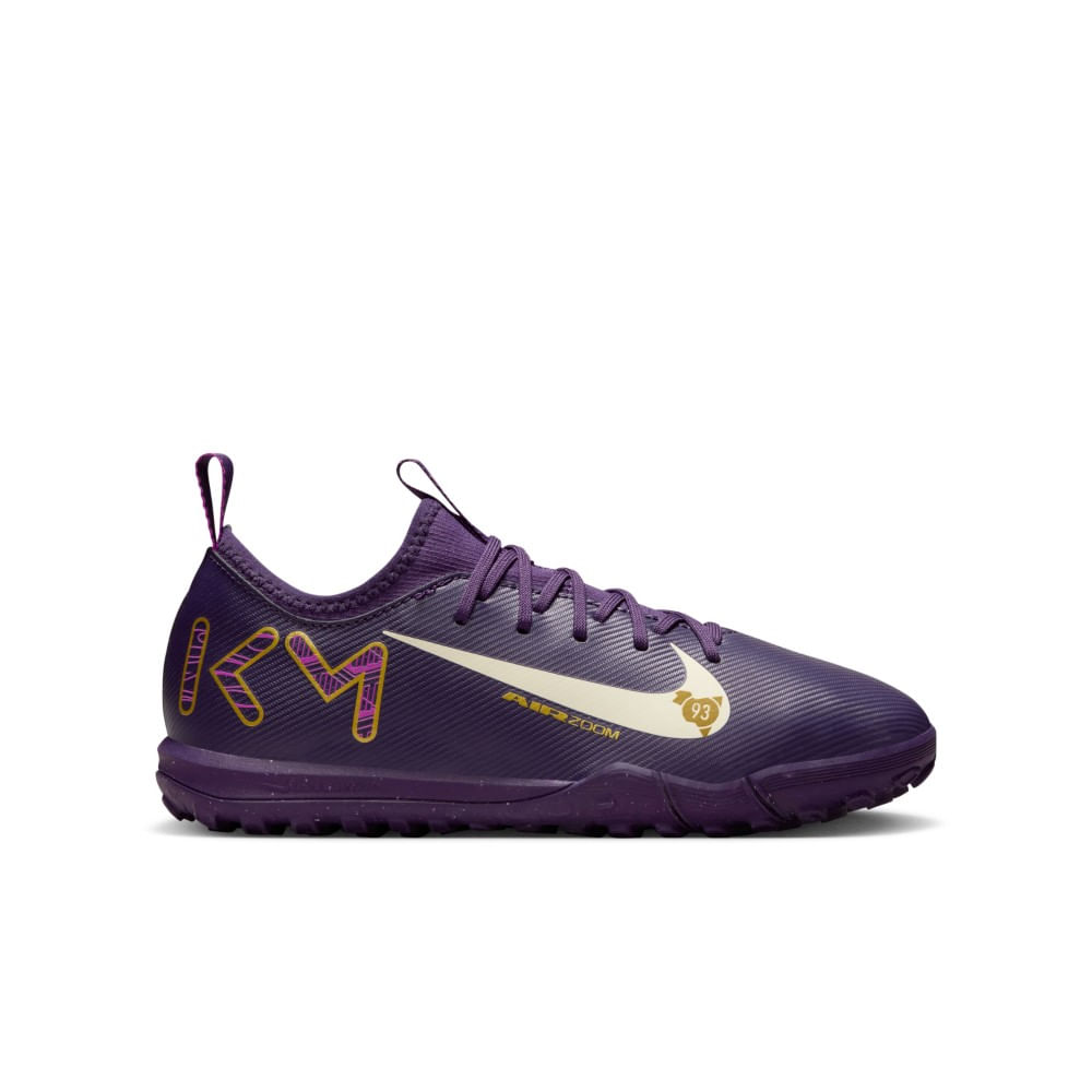 Nike Jr Zoom Vapor 16 Academy Km Tf Guayos morado de niño para futbol