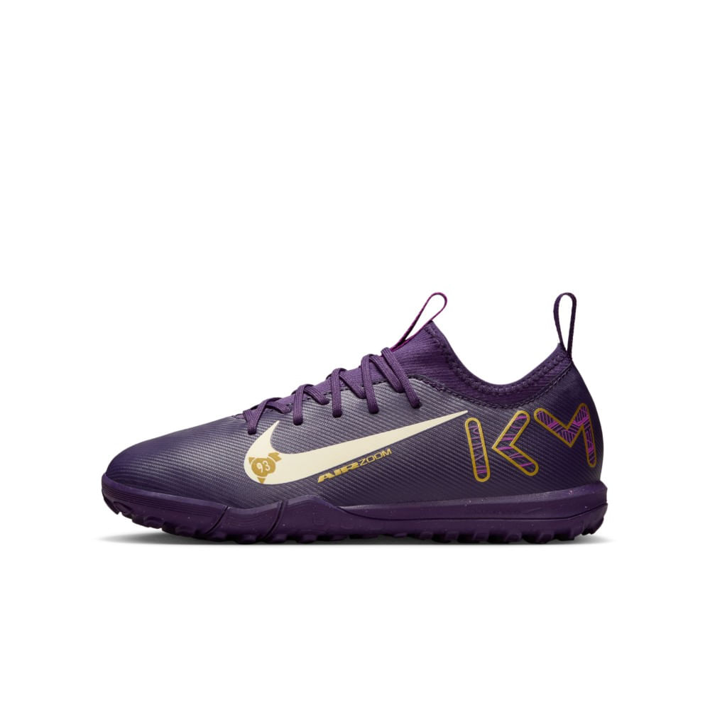 Nike Jr Zoom Vapor 16 Academy Km Tf Guayos morado de niño para futbol
