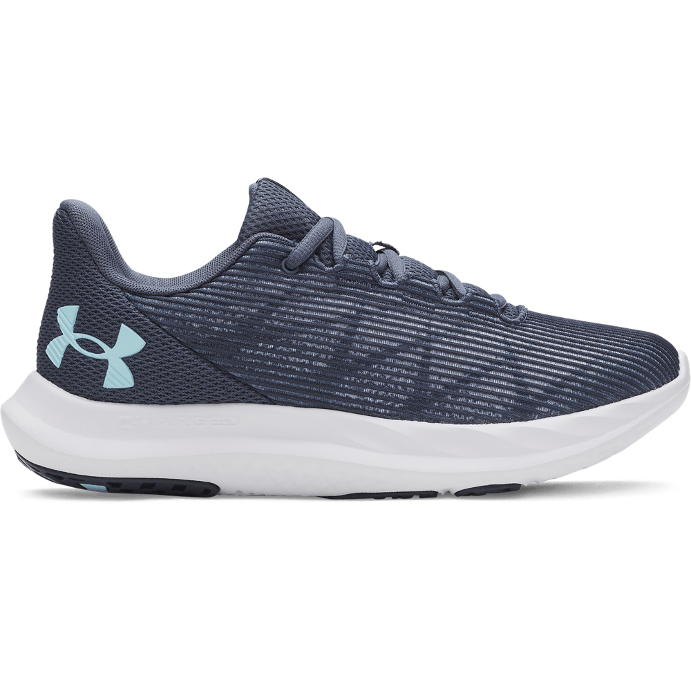 UA Harged Speed Swft Tenis gris de mujer para correr
