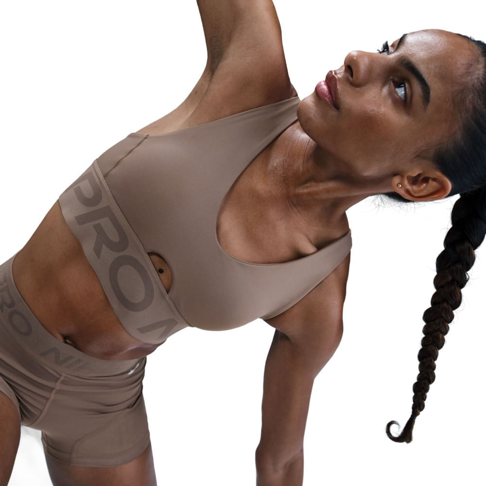 Nike W Np Indy Plunge Bra Bold Top cafe de mujer para entrenamiento