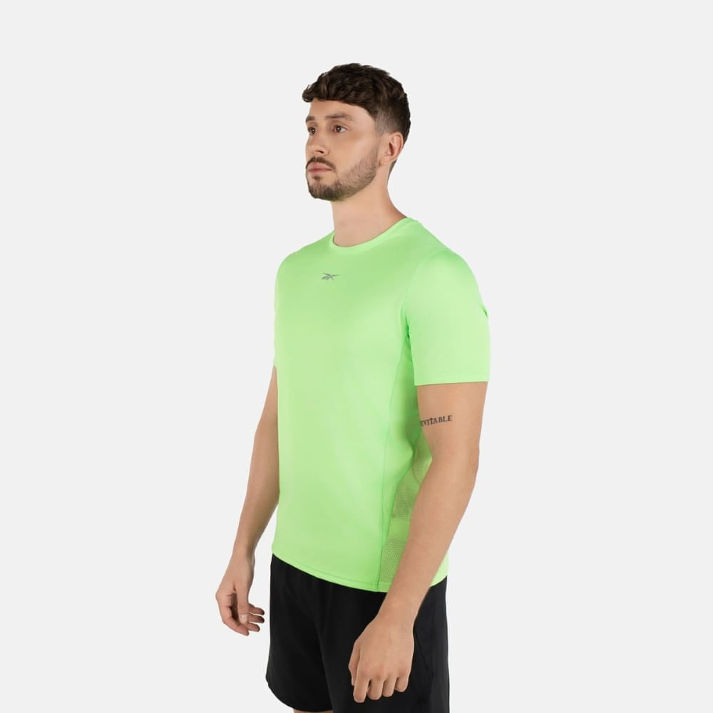 Reebok Running Ss Speedwick Tee Camiseta Manga Corta verde de hombre para correr
