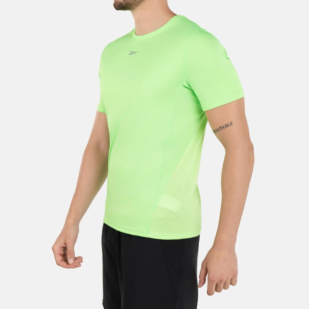 Reebok Running Ss Speedwick Tee Camiseta Manga Corta verde de hombre para correr