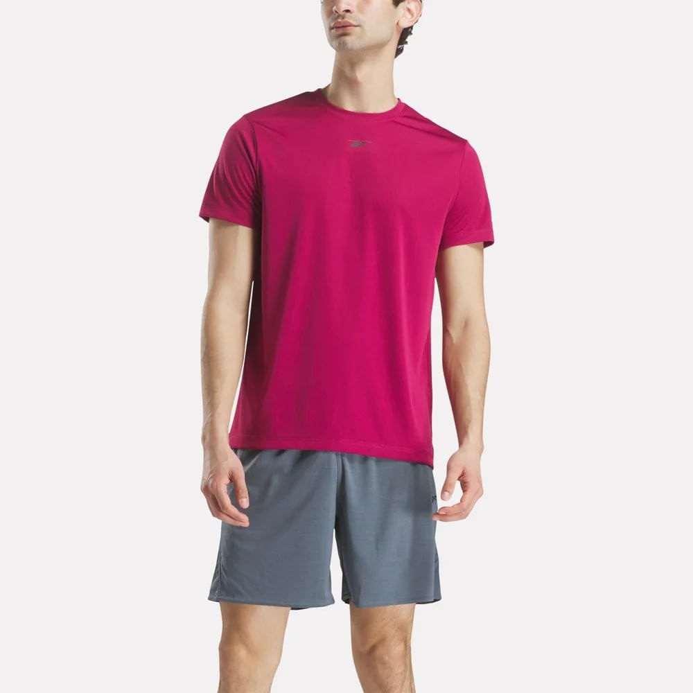 Reebok Id Train Ss Tech Tee Camiseta Manga Corta rojo de hombre para entrenamiento