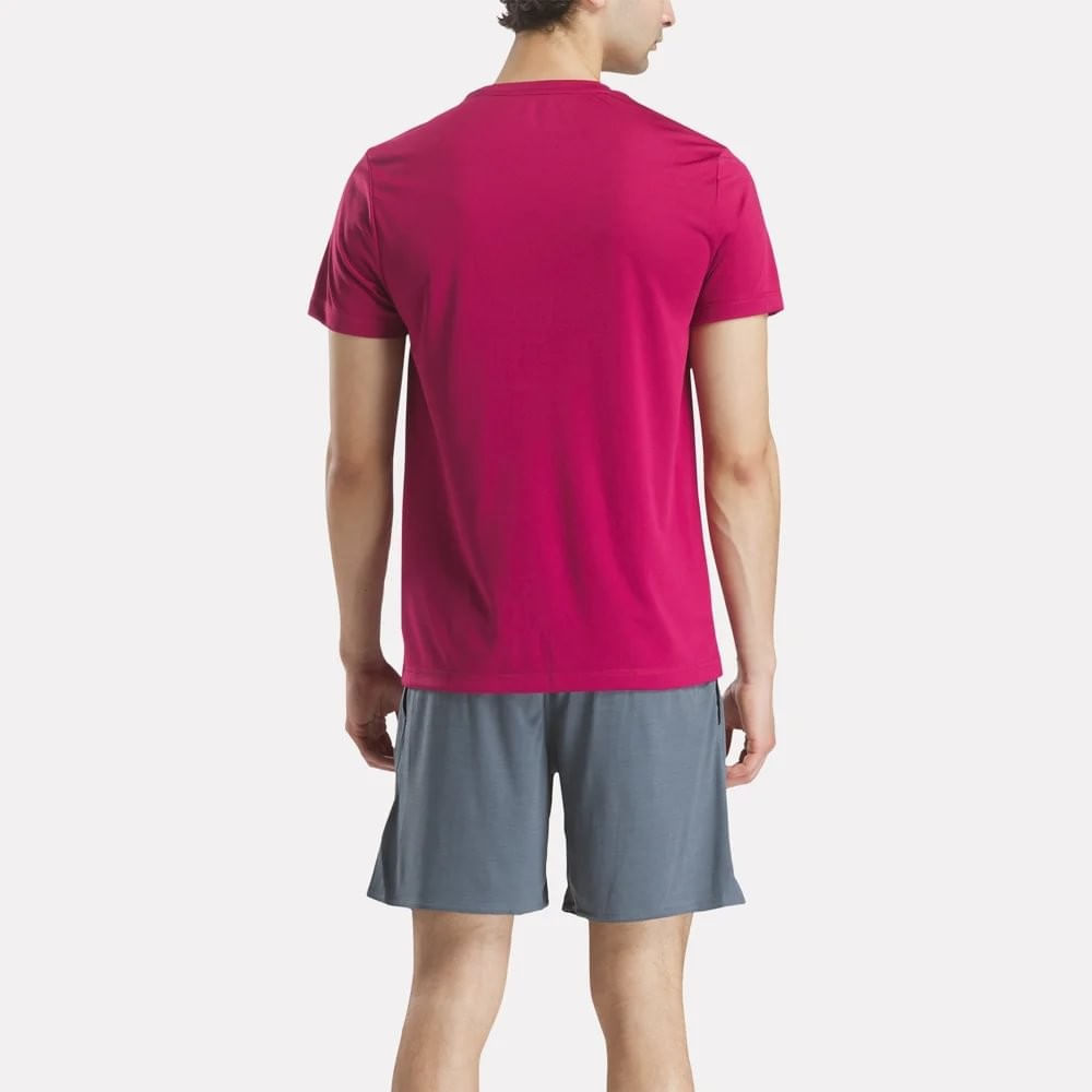 Reebok Id Train Ss Tech Tee Camiseta Manga Corta rojo de hombre para entrenamiento