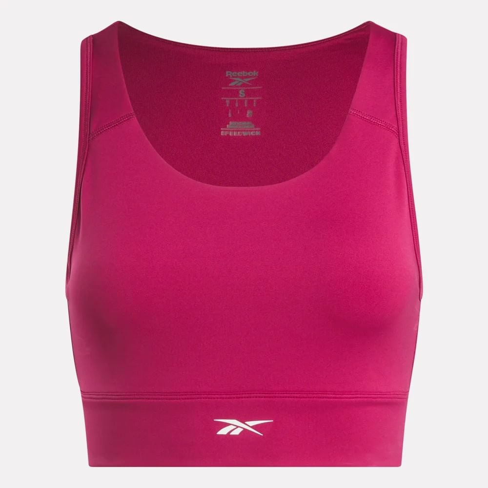 Reebok Id Train High Support Bra Top rojo de mujer para correr