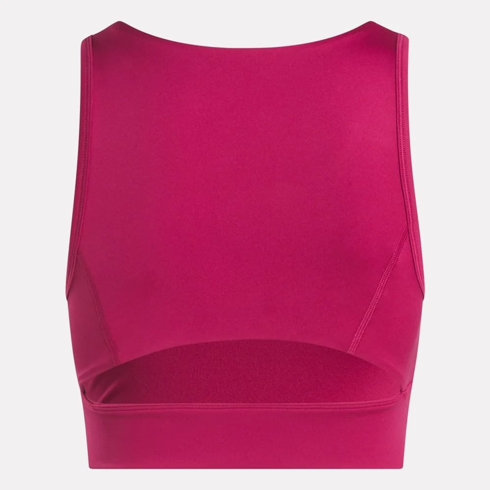 Reebok Id Train High Support Bra Top rojo de mujer para correr