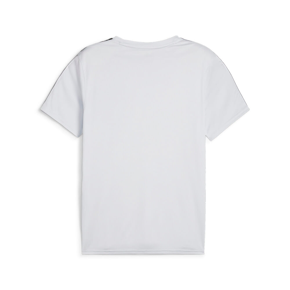 puma fit taped tee camiseta manga corta gris de hombre para entrenamiento