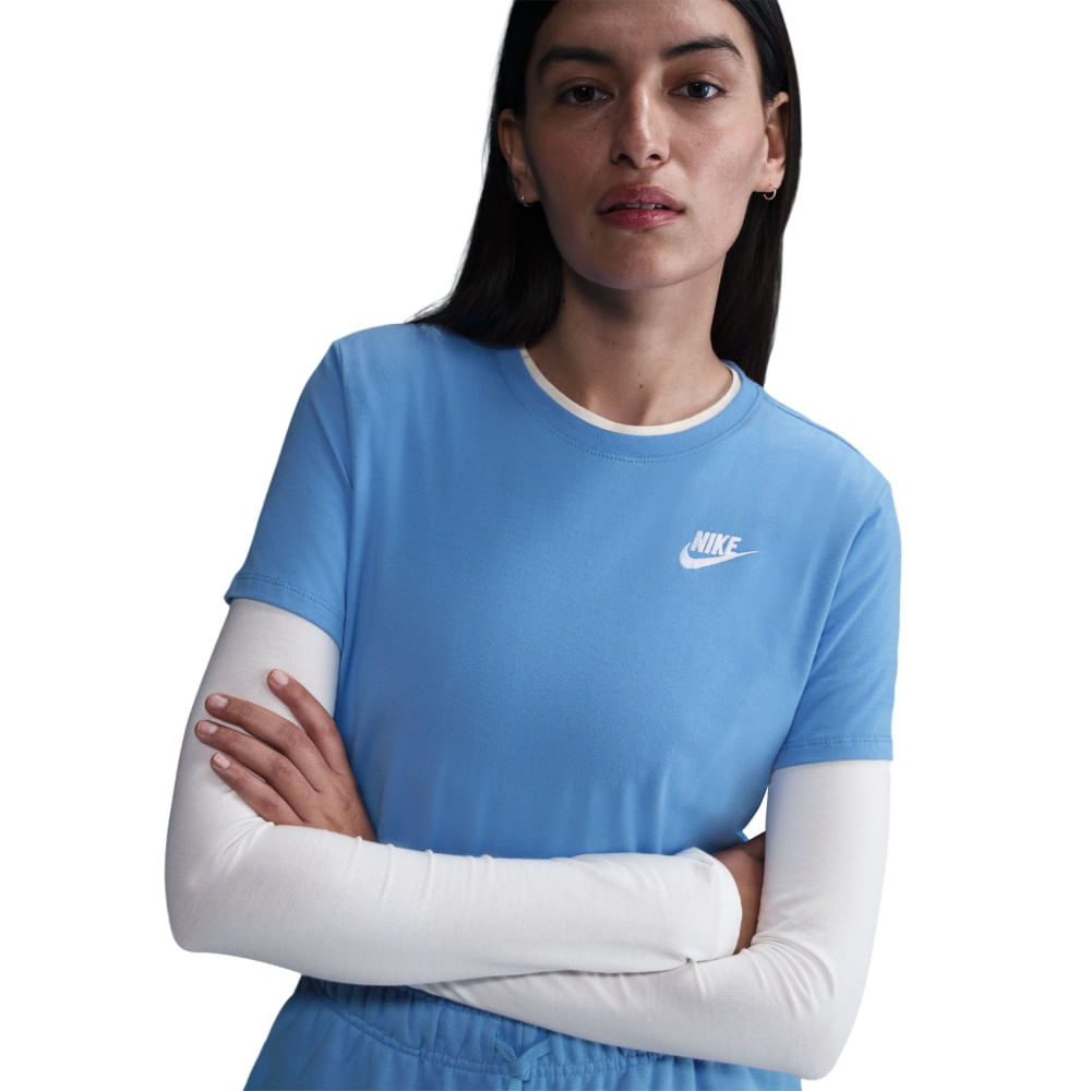 Nike W Nsw Club Ss Tee Camiseta Manga Corta azul de mujer lifestyle