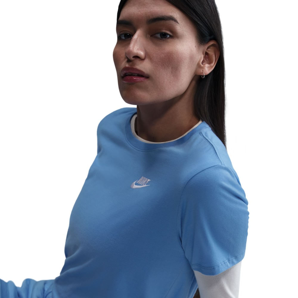 Nike W Nsw Club Ss Tee Camiseta Manga Corta azul de mujer lifestyle