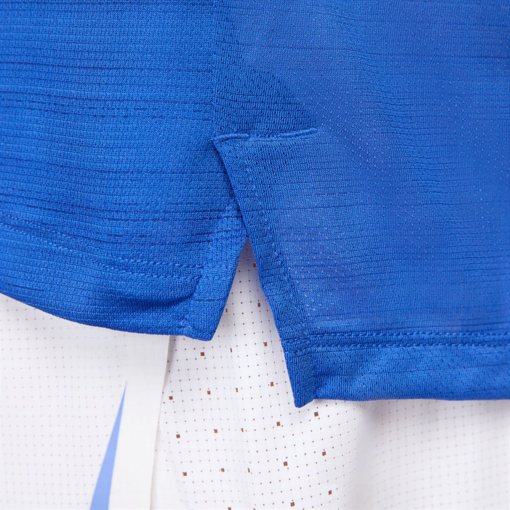 Nike M Nk Df Miler Top Ss Camiseta Manga Corta azul de hombre para correr