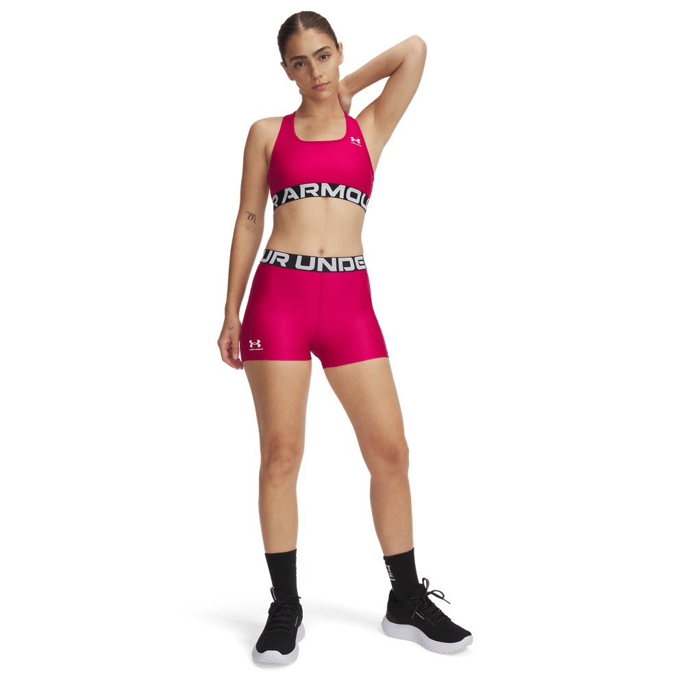 UA Hg Mid Branded Top rosado de mujer para entrenamiento