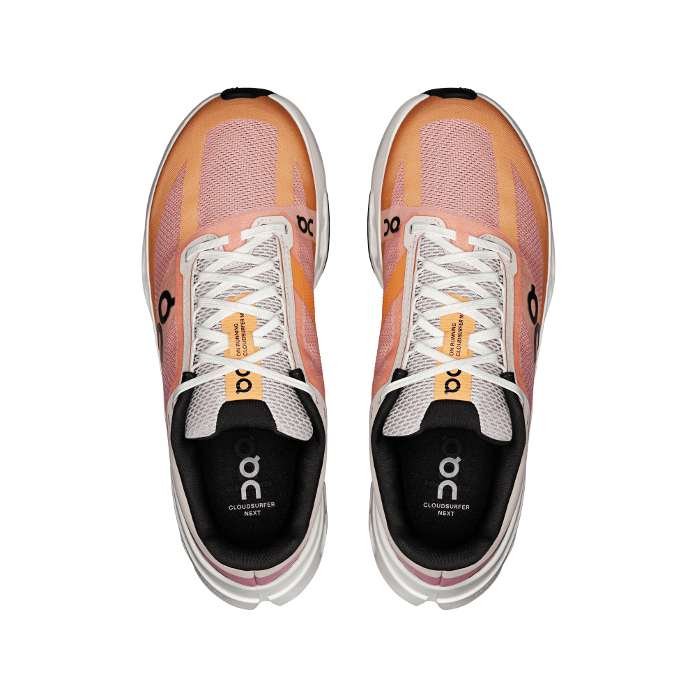 On Cloudsurfer Next Tenis naranja de mujer para correr