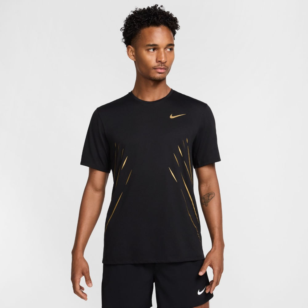 Nike M Nk Df Jakob Ss Top Camiseta Manga Corta negro de hombre para correr