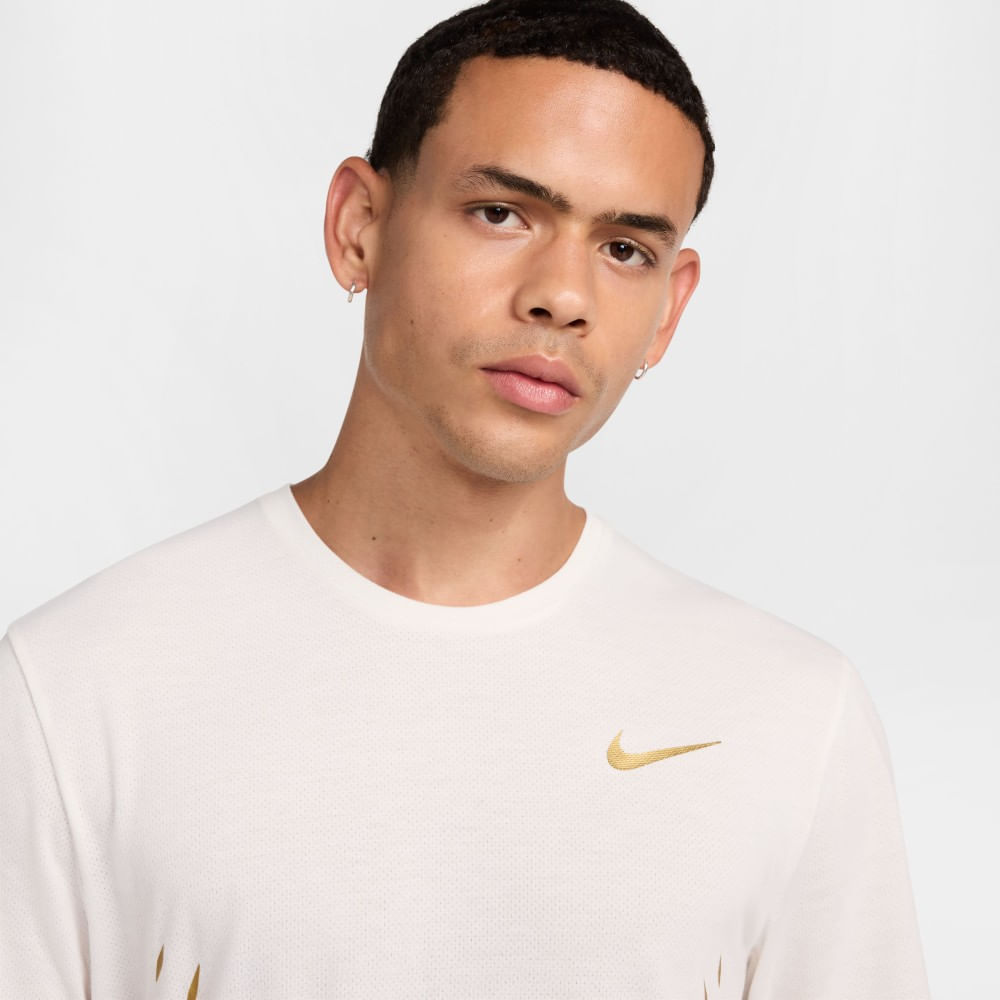 Nike M Nk Df Jakob Ss Top Camiseta Manga Corta blanco de hombre para correr