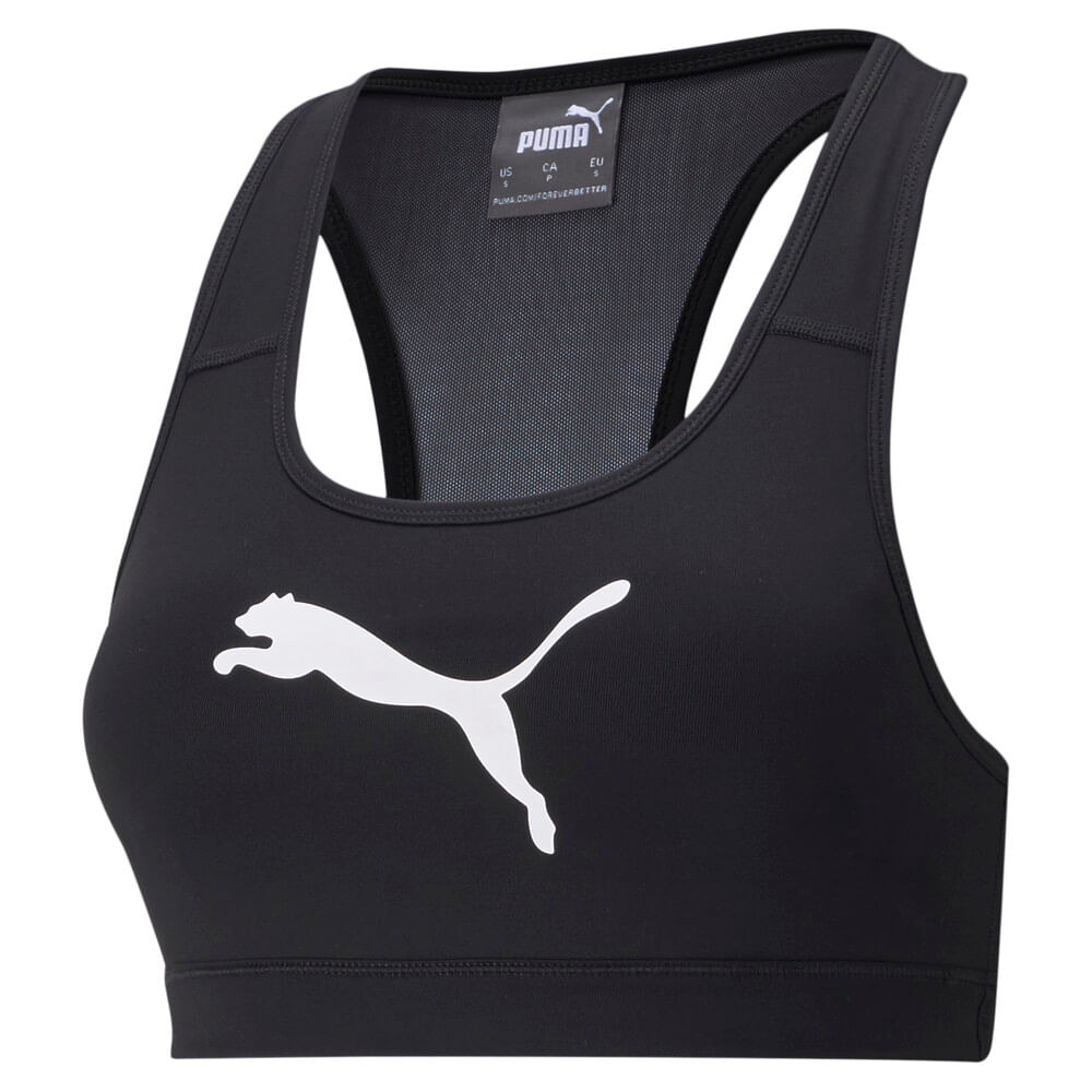 Puma Mid Impact 4Keeps Bra Top negro de mujer para entrenamiento