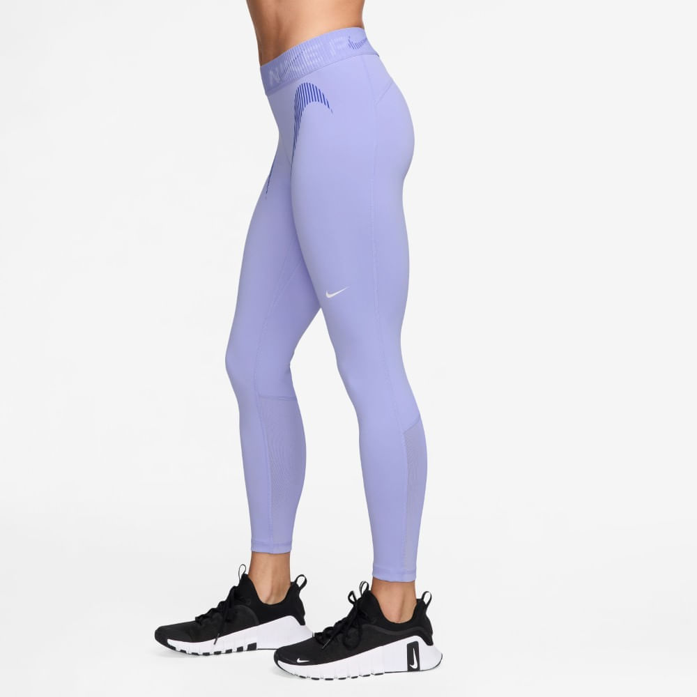 Nike W Np Df Mr 7/8 Tight Tt Grx Licra morado de mujer para entrenamiento