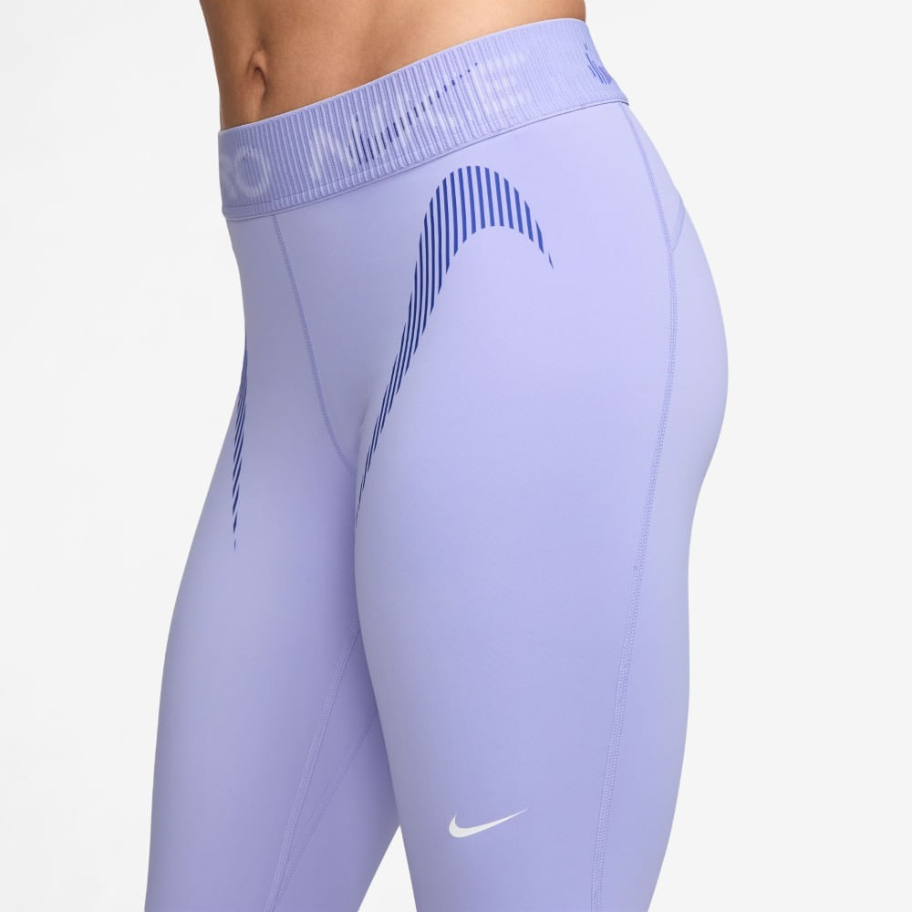 Nike W Np Df Mr 7/8 Tight Tt Grx Licra morado de mujer para entrenamiento