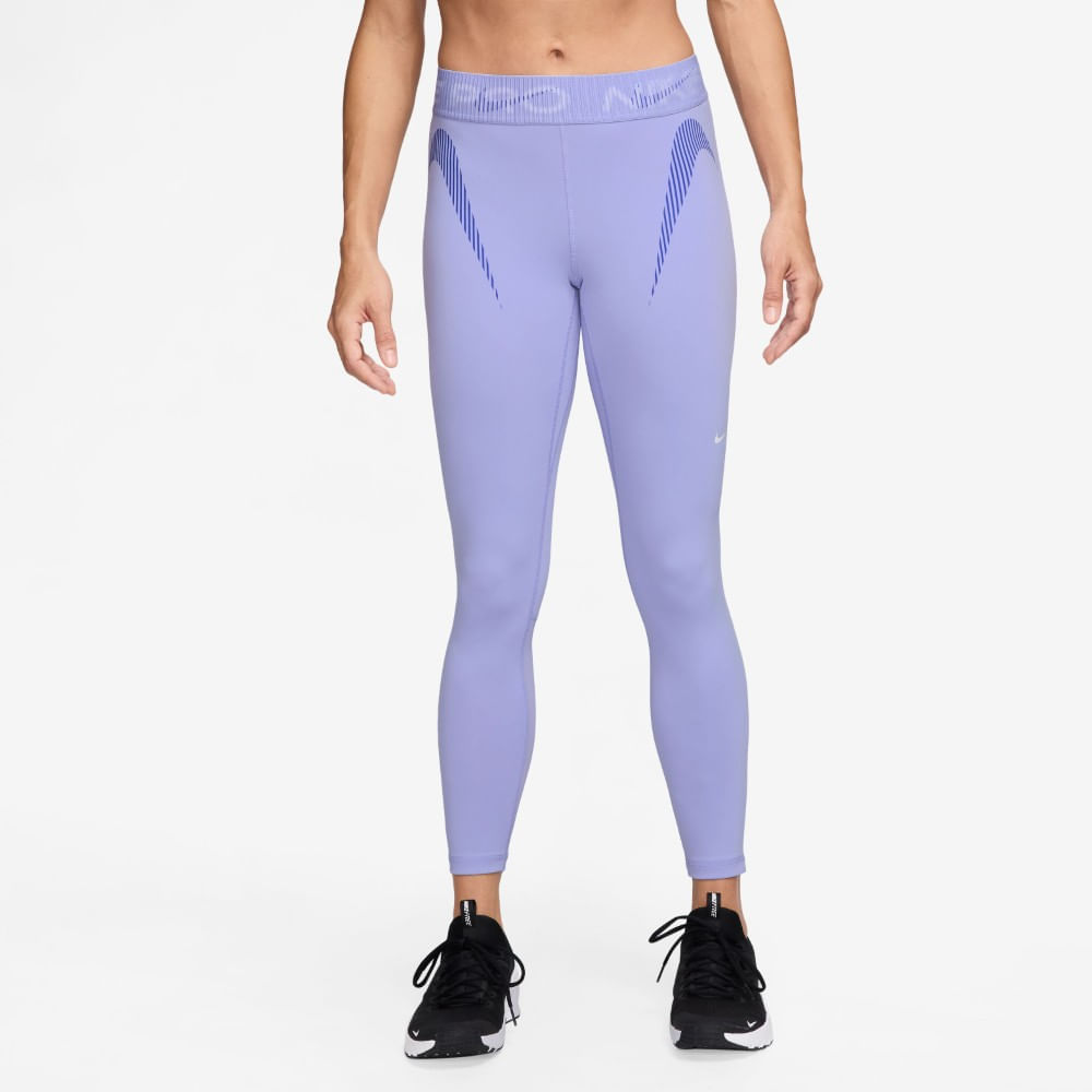 Nike W Np Df Mr 7/8 Tight Tt Grx Licra morado de mujer para entrenamiento