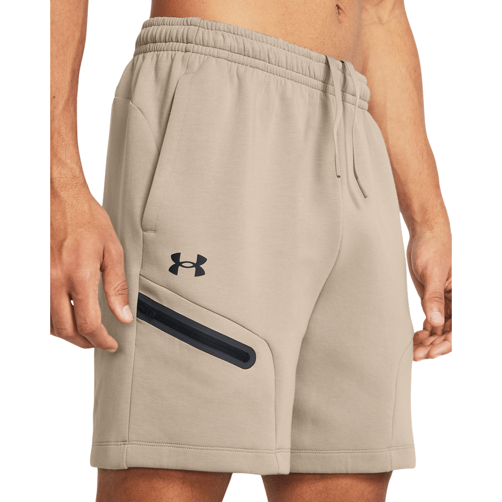 UA Unstoppable Flc Shorts Pantaloneta cafe de hombre para entrenamiento