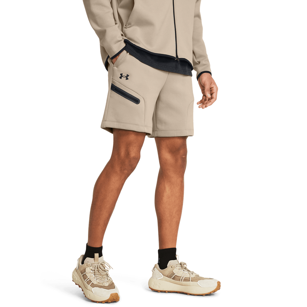 UA Unstoppable Flc Shorts Pantaloneta cafe de hombre para entrenamiento