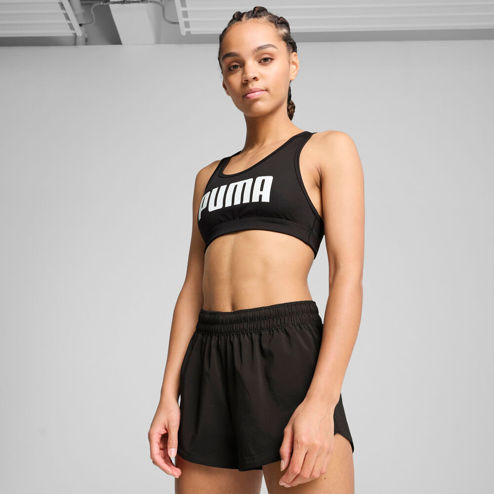 Puma 4Keeps Bra W Top negro de mujer para entrenamiento